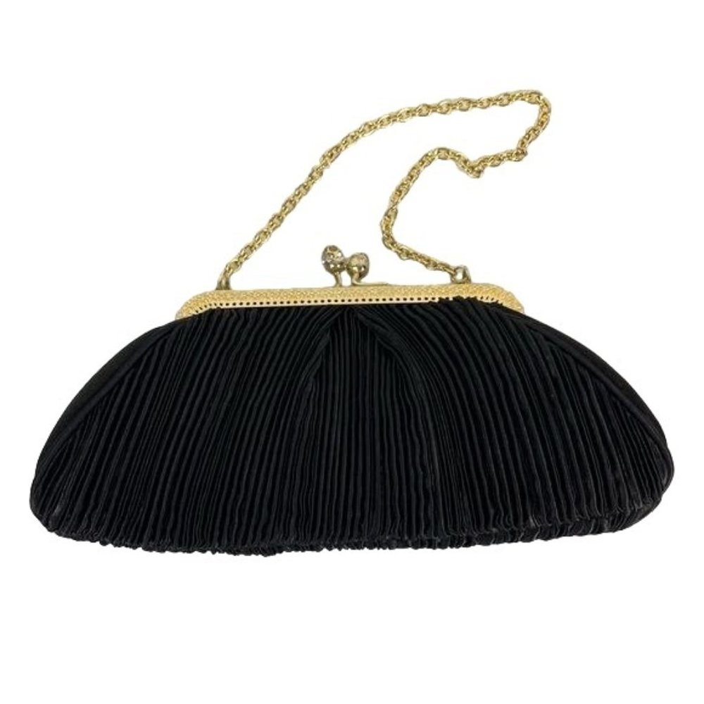 Nicole Lee Collection Clasp Closure Black Evening Purse - Picture 1 of 11